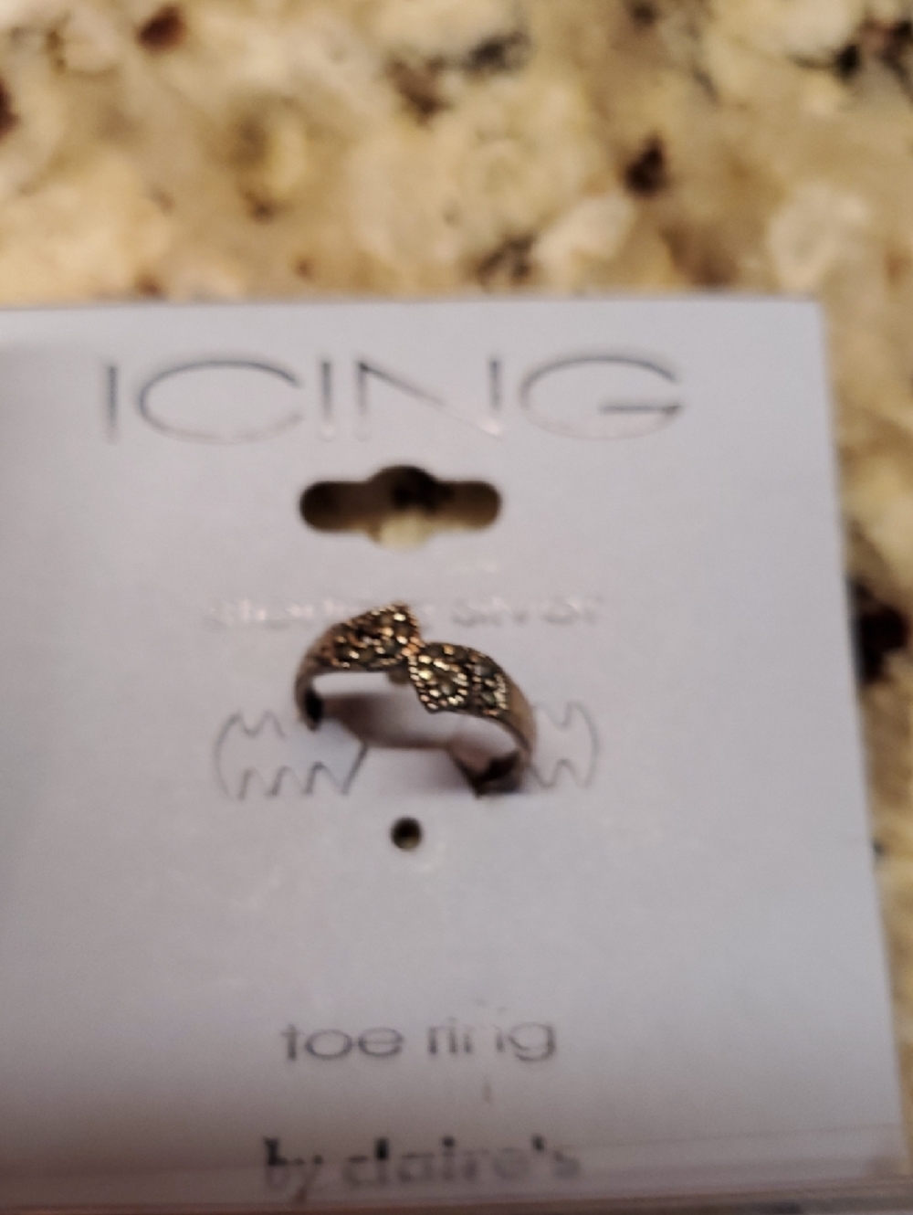 Lot of 4 Icing Sterling Silver Toe Ring Set - Picture 4 of 5